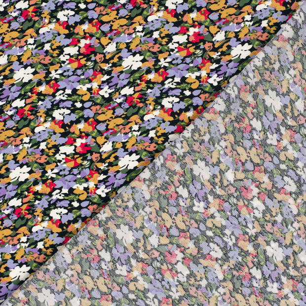 Viscose Nylon Crepe fabric Flowers printed 