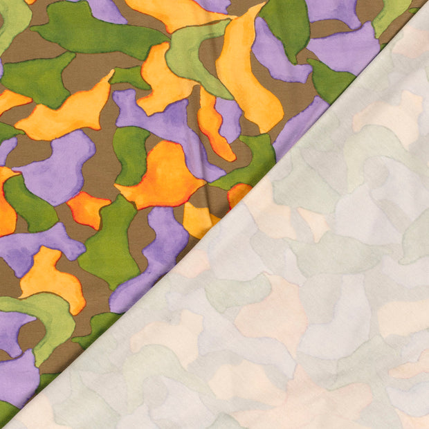 Viscose Vortex Jersey fabric Abstract printed 