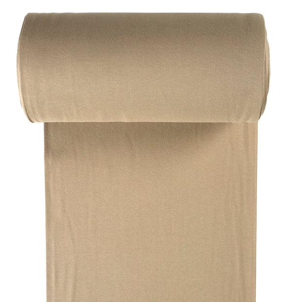 Cuff Material GOTS organic fabric Taupe Grey matte 