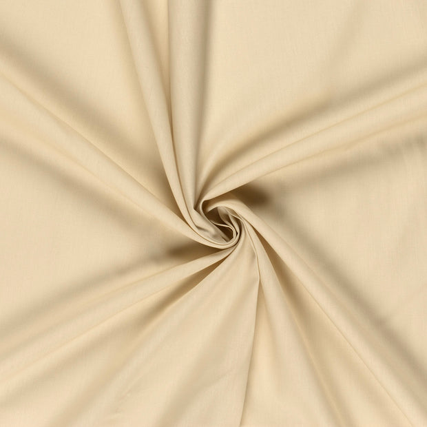 Cotton Poplin GOTS organic fabric Beige 