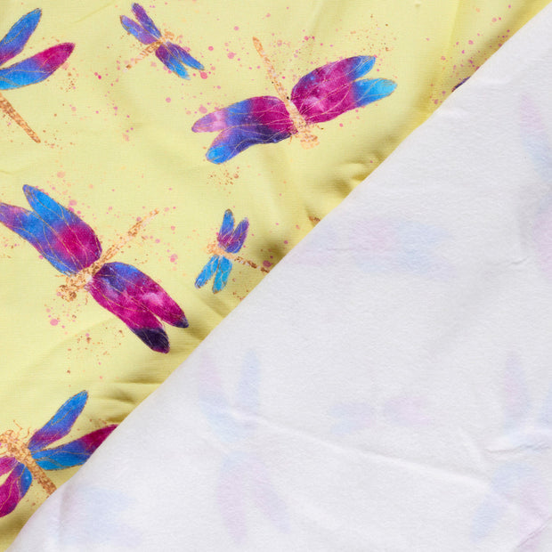 Jogging fabric Dragonflies digital printed 