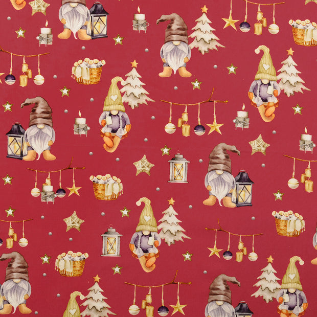 Cotton Poplin fabric Christmas Red