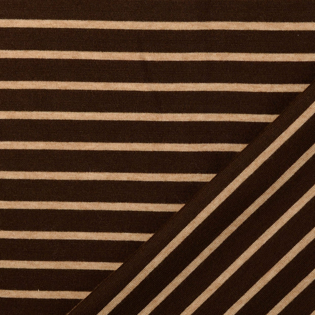 Heavy Knit fabric Brown jacquard 