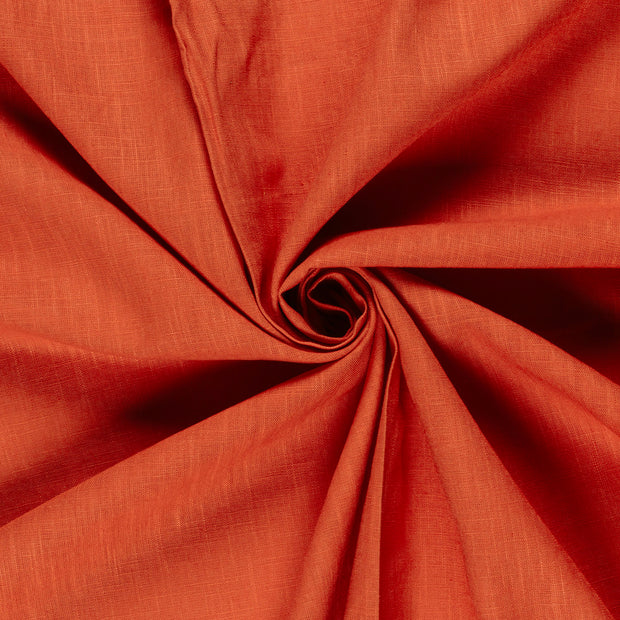 Linen fabric Brique 