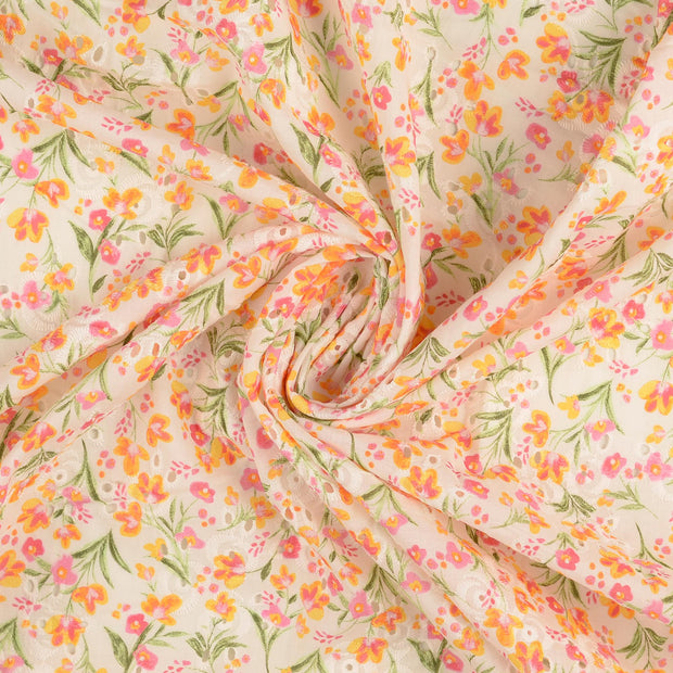  fabric Multicolor embroidered 