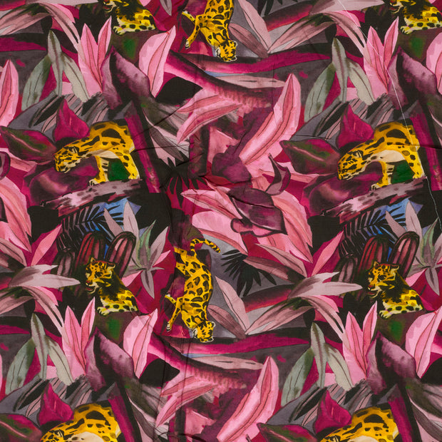 Viscosa Poplin tela Fucsia 
