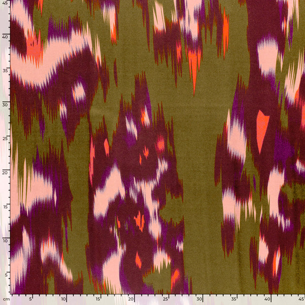 Satin fabric Abstract Taupe Grey