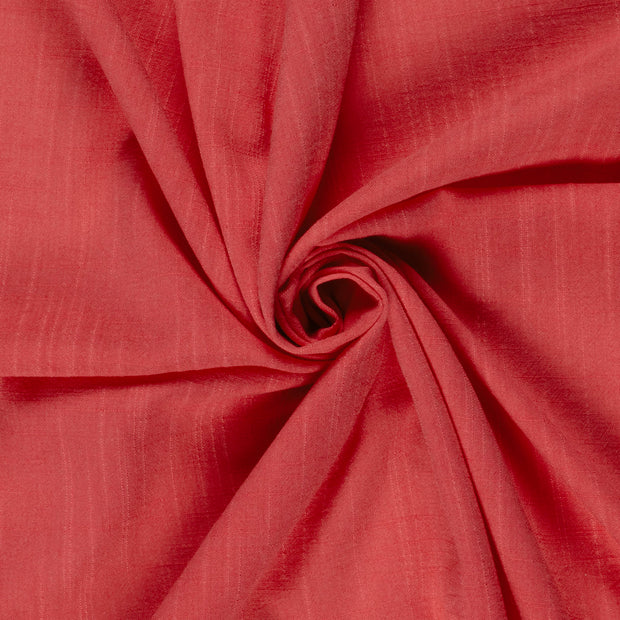 Linen Look fabric Unicolour Dark Red