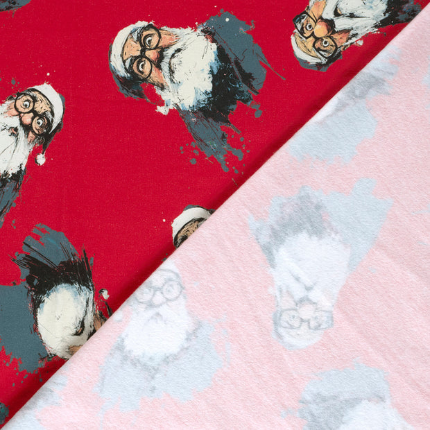 French Terry fabric Christmas printed 
