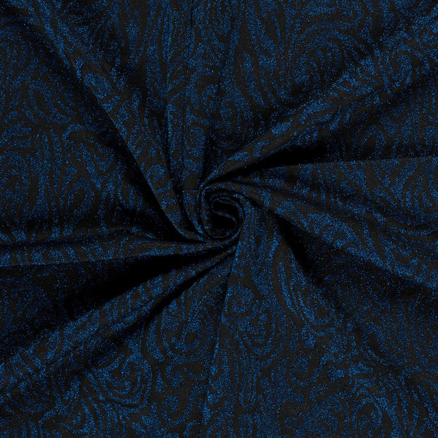Jacquard fabric Cobalt Lurex 