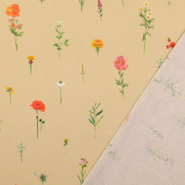 Cretonne fabric Beige 