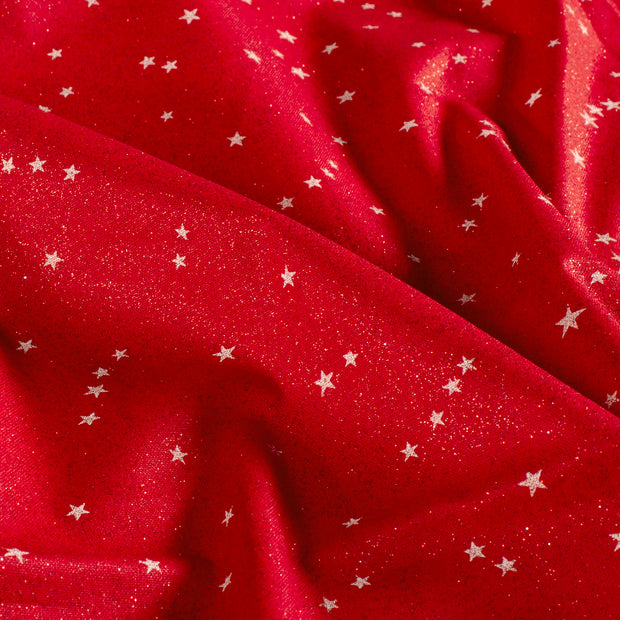 Cotton Poplin fabric Christmas Red