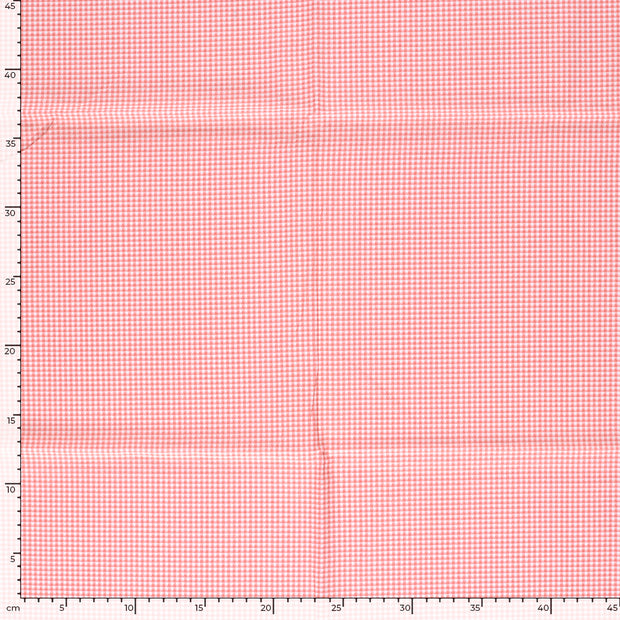 Cretonne fabric Checks Light Pink