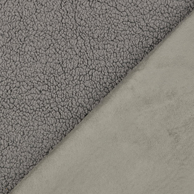 Fake Fur fabric Grey backed 