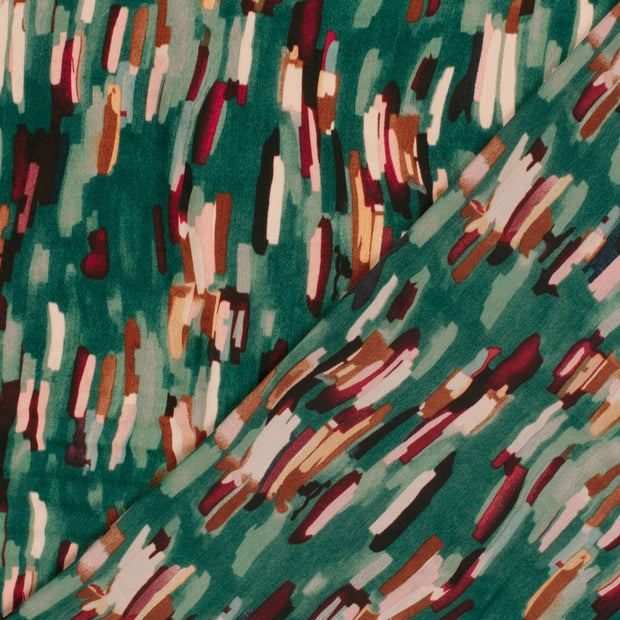Satin Velvet fabric Abstract printed 