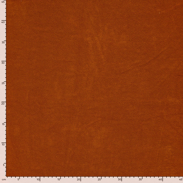Stretch terry fabric Unicolour Brique