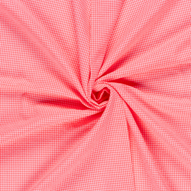 Cotton Poplin fabric Pink Seersucker 