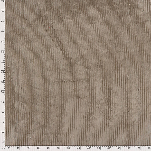 Corduroy 4.5w fabric Unicolour Taupe Grey