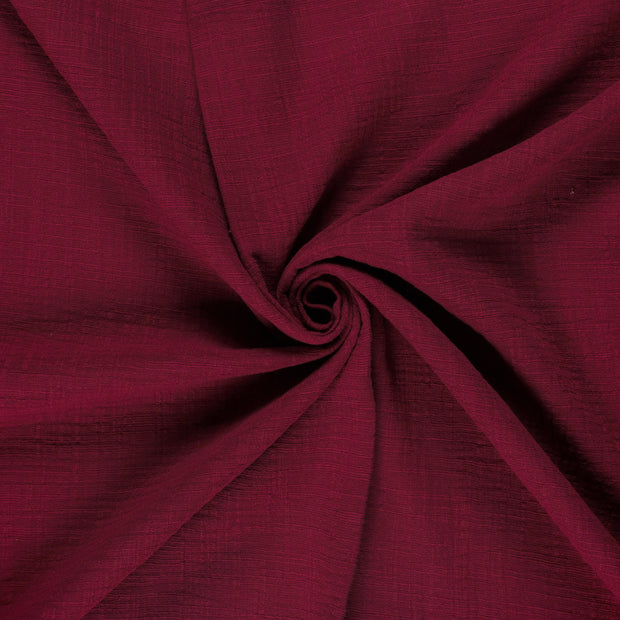 Muslin fabric Bordeaux slub 