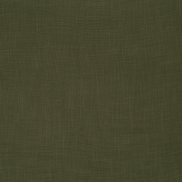 Muslin fabric Khaki Green matte 
