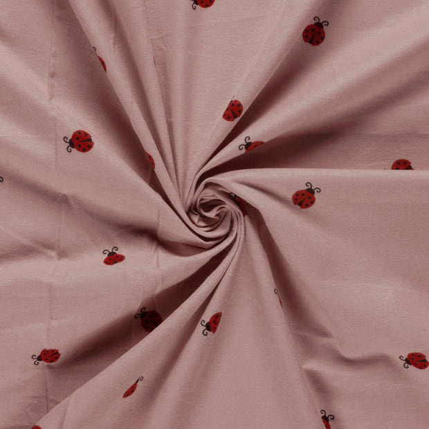 Flannel fabric Pink printed 