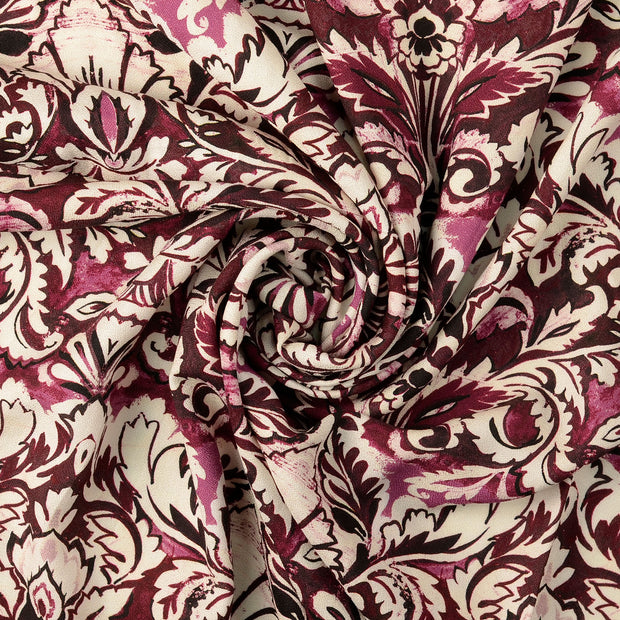 Viscose Crêpe fabric Bordeaux 