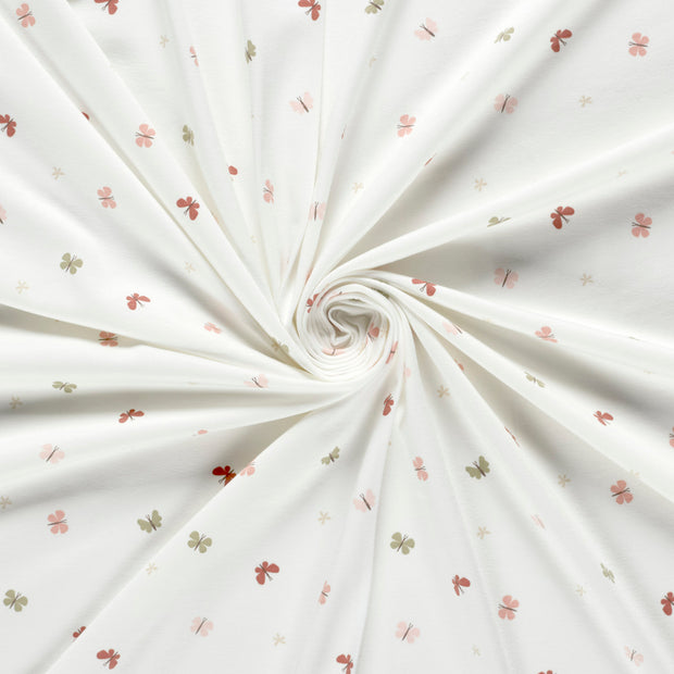 Jersey fabric Off White printed 