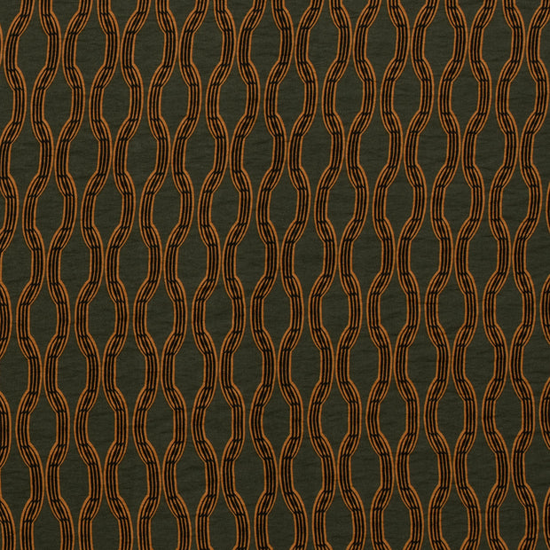 Viscose Nylon Crepe fabric Abstract Khaki Green