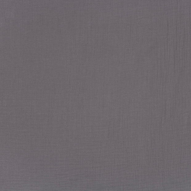Muslin fabric Taupe Grey matte 