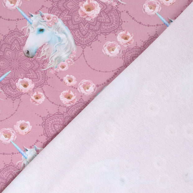French Terry fabric Unicorn digital printed 