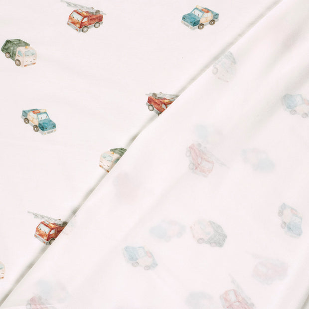 Cotton Jersey GOTS organic fabric Cars digital printed 