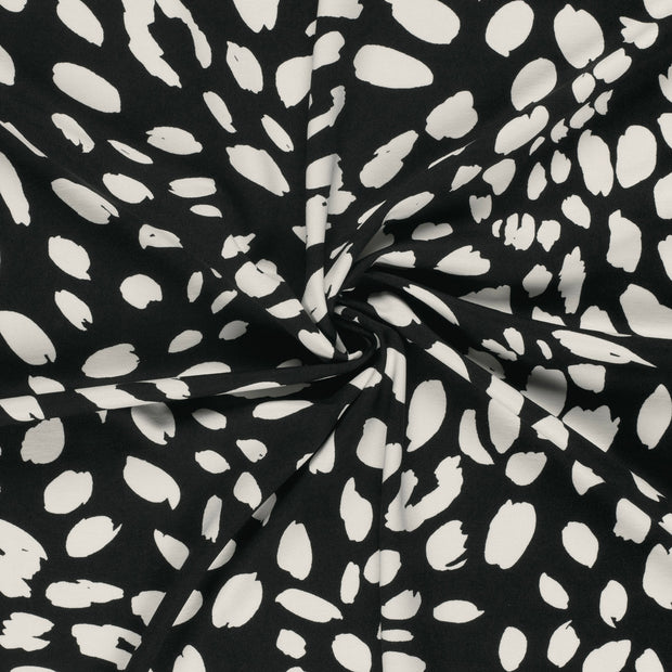 Punta di Roma fabric Black printed 
