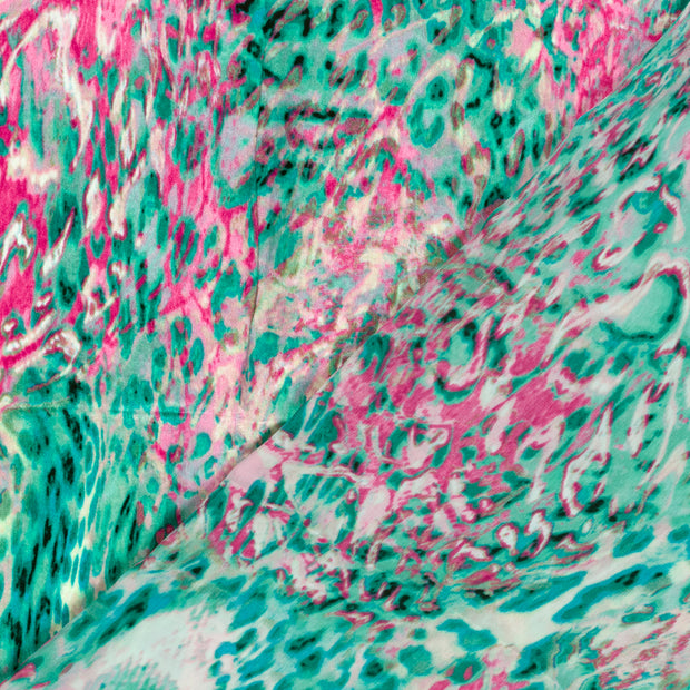 Satin Velvet fabric Abstract printed 
