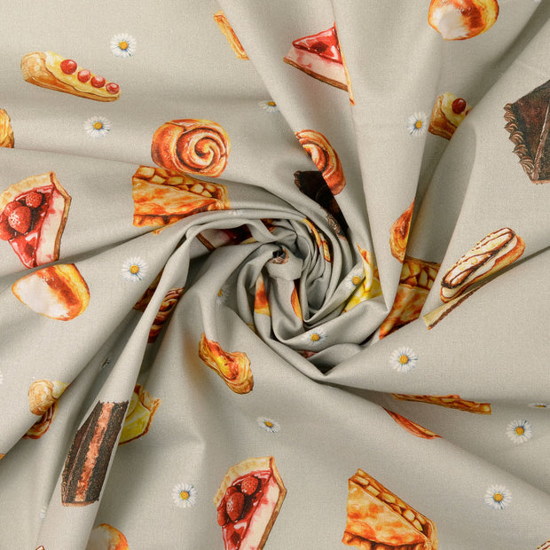 Cretonne fabric Grey 