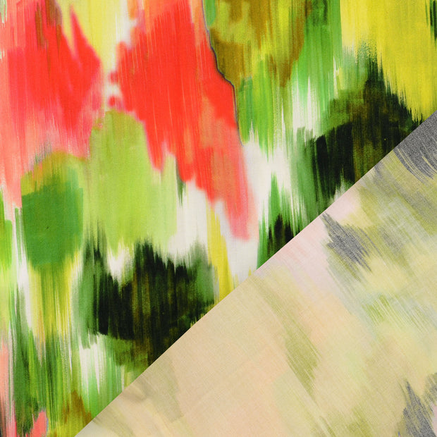 Viscose Poplin stof Appelgroen 