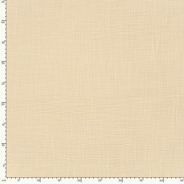 Muslin fabric Unicolour Beige