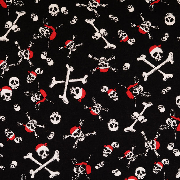  fabric Skulls Black