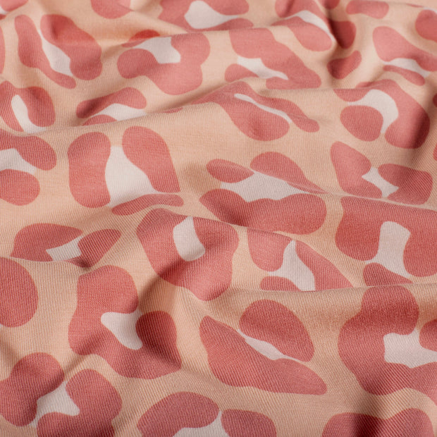 Jersey fabric Panther Nude