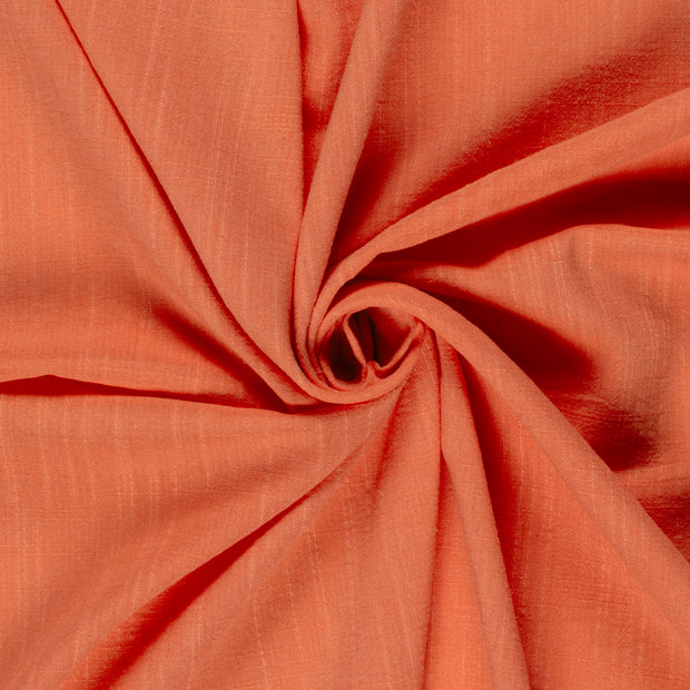 Linen Look fabric Unicolour Coral