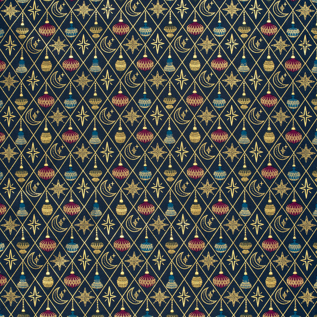 Cotton Poplin fabric Navy 