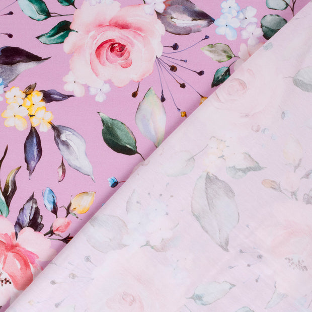 Jersey fabric Roses digital printed 
