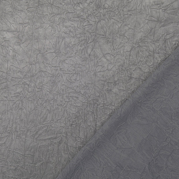 Satin fabric Grey crushed 