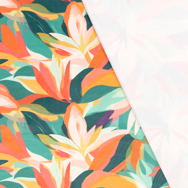 Velvet fabric Flowers digital printed 