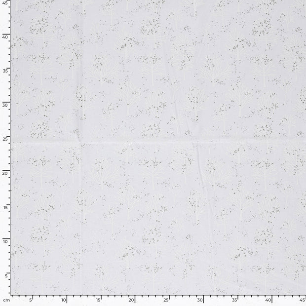 Cotton Poplin fabric Christmas White