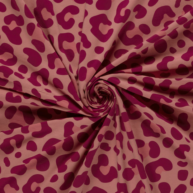 Jersey fabric Old Pink printed 