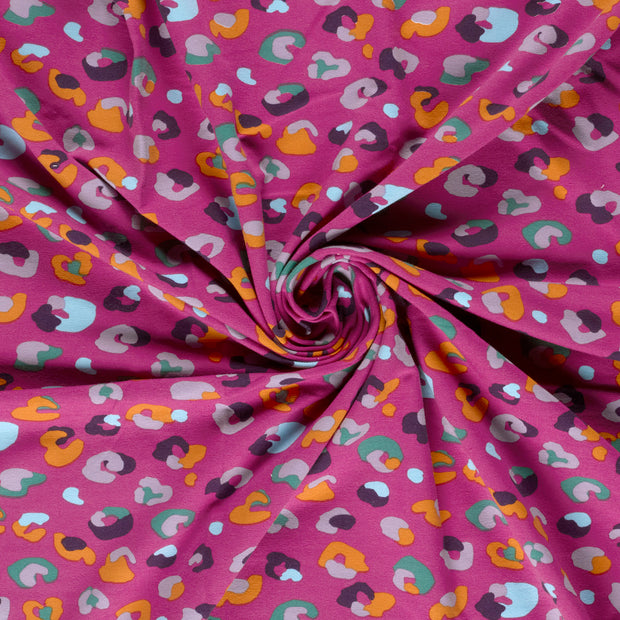 French Terry fabric Fuchsia digital printed 