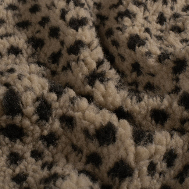 Sherpa Fleece fabric Panther Taupe Grey