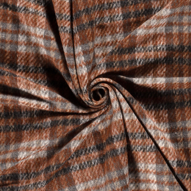 Jacquard fabric Brique brushed 