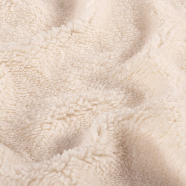 Sherpa Fleece fabric Unicolour Ivory