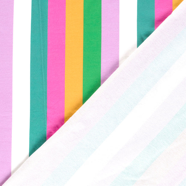 French Terry fabric Stripes digital printed 
